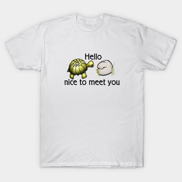 Hello nice to meet you (turtle) T-Shirt by FranBail